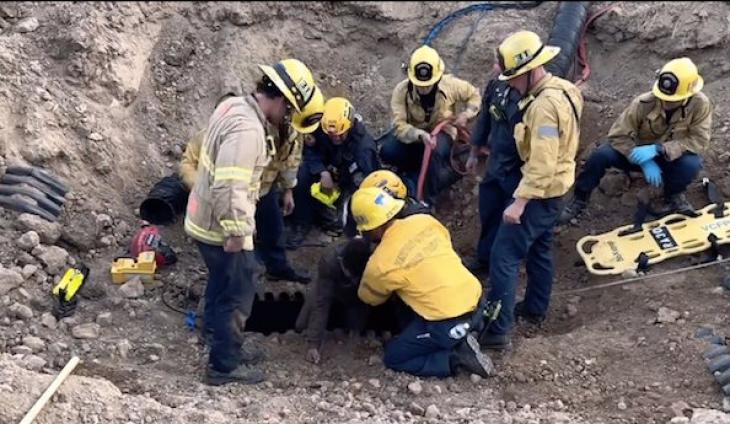 Drain Pipe Rescue Near Lake Sherwood