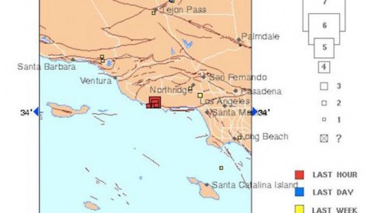 Small Quake Shakes Portions Of Ventura And Los Angeles Counties Friday Aftenoon